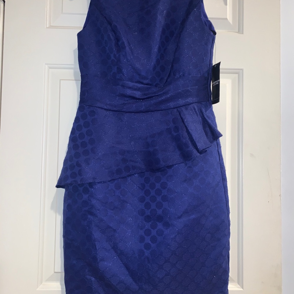 Blue peplum pageant interview dress size 2